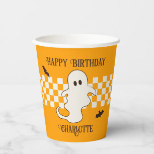 Schattigee Spooky Ghost Halloween Tiener Verjaarda Papieren Bekers