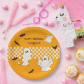 Schattigee Spooky Ghost Halloween Tiener Verjaarda Papieren Bordje (Feest)