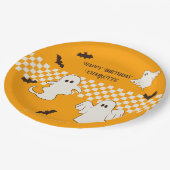 Schattigee Spooky Ghost Halloween Tiener Verjaarda Papieren Bordje (Gekanteld)