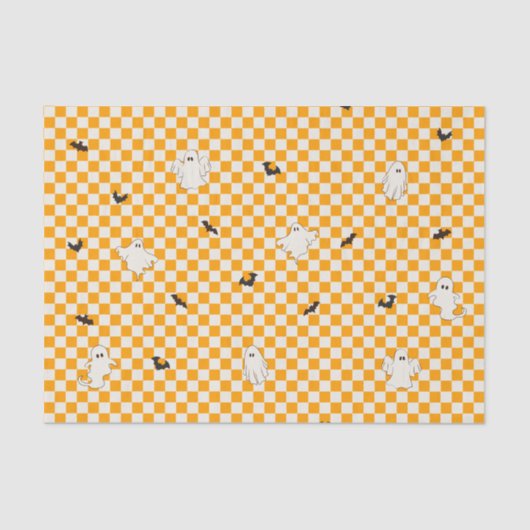 Schattigee Spooky Ghost Halloween Tiener Verjaarda Tissuepapier (Voorkant)