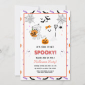 Schattigee Spooky Ghost Mummy Happy Halloween Part Kaart (Voorkant)