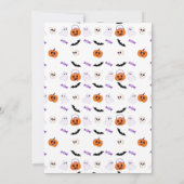 Schattigee Spooky Ghost Mummy Happy Halloween Part Kaart (Achterkant)