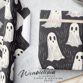 Schattigee Spooky  Ghosts Black & White Halloween Cadeaupapier