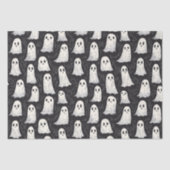Schattigee Spooky Ghosts Black & White Halloween Tissuepapier (Voorkant)