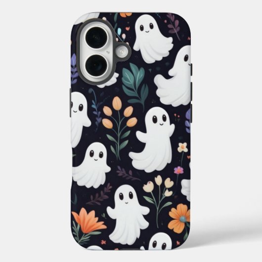 Schattigee Spooky Ghosts Halloween iPhone Case (Achterkant)