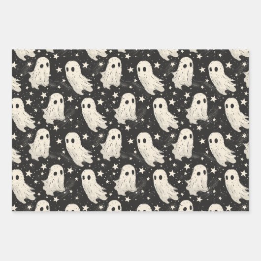 Schattigee Spooky Ghosts Halloween Paper Set (Voorkant 2)