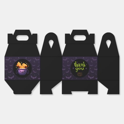 Schattigee Spooky Halloween Cauldron Baby shower Bedankdoosjes (Ongevouwen)