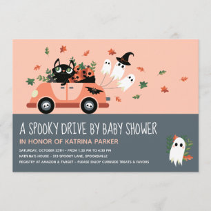Schattigee Spooky Halloween Drive van Blush Baby s Kaart