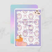 Schattigee Spooky Halloween-feestuitnodiging Kaart (Voorkant / Achterkant)