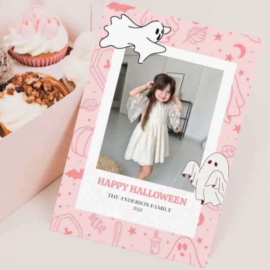 Schattigee Spooky Halloween-fotokaart