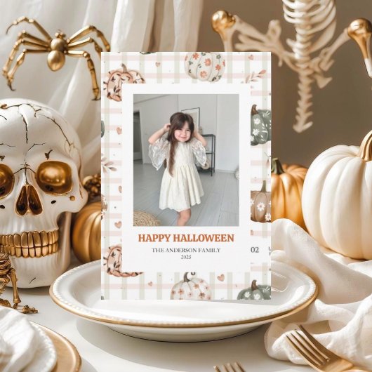 Schattigee Spooky Halloween-fotokaart