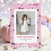 Schattigee Spooky Halloween-fotokaart