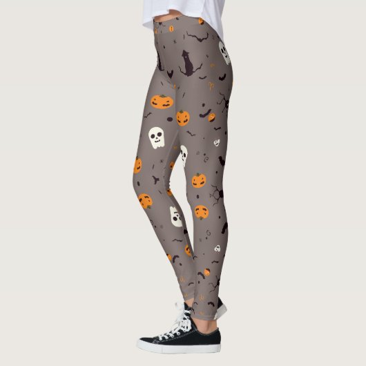 Schattigee Spooky Halloween Ghosts en Pumpkin Patt Leggings (Links)