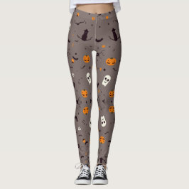Schattigee Spooky Halloween Ghosts en Pumpkin Patt Leggings