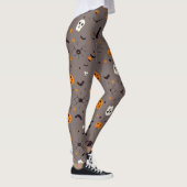 Schattigee Spooky Halloween Ghosts en Pumpkin Patt Leggings (Rechts)