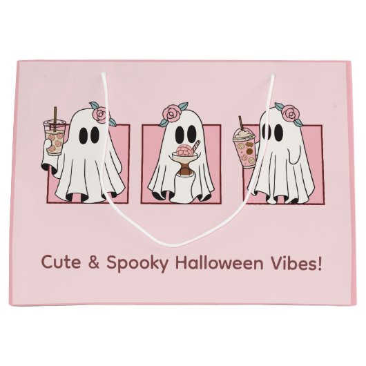 Schattigee & Spooky Halloween Gift Bag – Kawaii Pa Groot Cadeauzakje (Voorkant)
