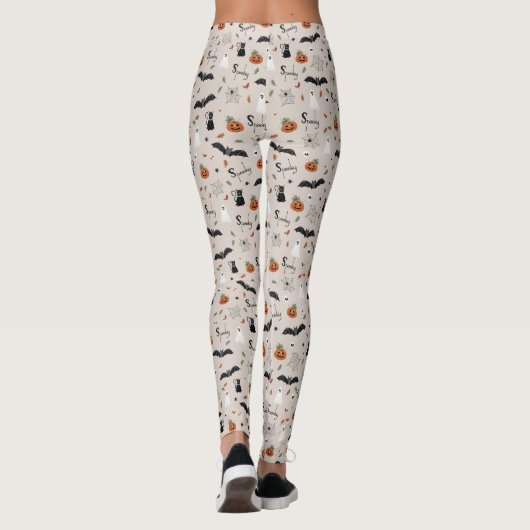 Schattigee Spooky Halloween Herfst Leggings (Achterkant)