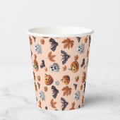 Schattigee Spooky Halloween Herfst Papieren Bekers (Achterkant)