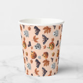 Schattigee Spooky Halloween Herfst Papieren Bekers (Links)