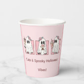 Schattigee & Spooky Halloween Papieren Bekers – Ka (Achterkant)