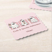 Schattigee & Spooky Halloween Papieren Onderzetter (Gebogen)