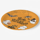 Schattigee & Spooky Halloween Party Paper Borden Papieren Bordje (Gekanteld)