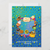 Schattigee & Spooky Halloween Party Uitnodiging vo (Achterkant)