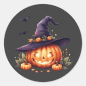 Schattigee Spooky Halloween Sticker – Pompoen (Voorkant)