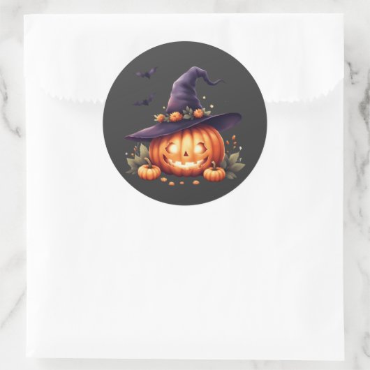 Schattigee Spooky Halloween Sticker – Pompoen (Tas)