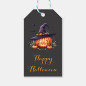 Schattigee Spooky Halloween Sticker – Pompoen Cadeaulabel (Voorkant)
