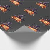 Schattigee Spooky Halloween Sticker – Pompoen Cadeaupapier (Hoek)