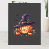 Schattigee Spooky Halloween Sticker – Pompoen Kaart (Achterkant)