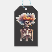 Schattigee Spooky Halloween Sticker - Skeleton Cadeaulabel (Voorkant)
