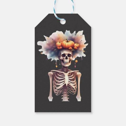 Schattigee Spooky Halloween Sticker - Skeleton Cadeaulabel (Achterkant)