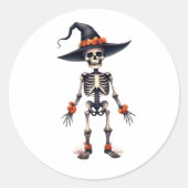 Schattigee Spooky Halloween Sticker - Skeleton Vib (Voorkant)