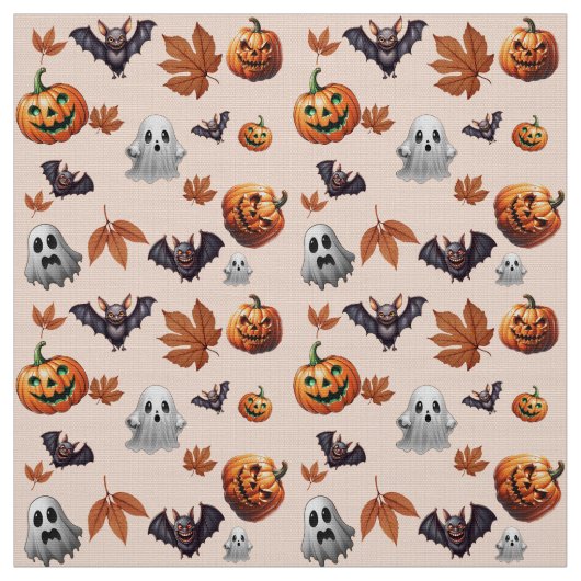 Schattigee Spooky Halloween thema Herfst Pattern Stof (Swatch)