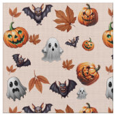 Schattigee Spooky Halloween thema Herfst Pattern Stof (Close Up)