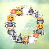 Schattigee Spooky Illustratie Gelukkig Halloween Raamsticker (Vel 3)