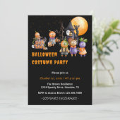 Schattigee Spooky Kinder kostuum Halloween Party Kaart (Staand voorkant)