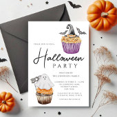 Schattigee Spooky Muffins Halloween Party Kaart