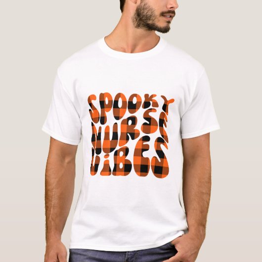Schattigee Spooky Nurse Halloween T-shirt (Voorkant)