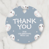 Schattigee Spooky One Halloween Boy 1e Verjaardag Bedankjes Labels (Voorkant)