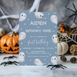 Schattigee Spooky One Halloween Boy 1st Birthday Kaart