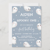 Schattigee Spooky One Halloween Boy 1st Birthday Kaart (Voorkant)