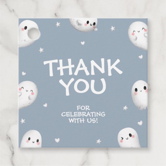 Schattigee Spooky One Halloween Boy 1st Birthday S Bedankjes Labels (Voorkant)