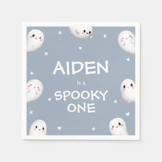 Schattigee Spooky One Halloween Boy 1st Birthday Servet (Voorkant)