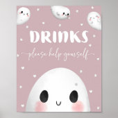 Schattigee Spooky One Halloween Drinken Sign Poster (Voorkant)