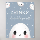 Schattigee Spooky One Halloween Drinken Sign Poster (Voorkant)