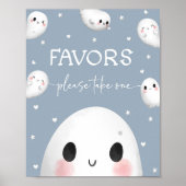Schattigee Spooky One Halloween Favors Sign Poster (Voorkant)