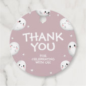 Schattigee Spooky One Halloween Girl 1e Verjaardag Bedankjes Labels (Voorkant)